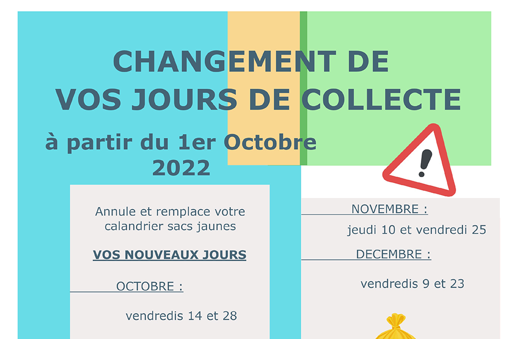 Collecte de tri à Legé depuis le 1er octobre 2022