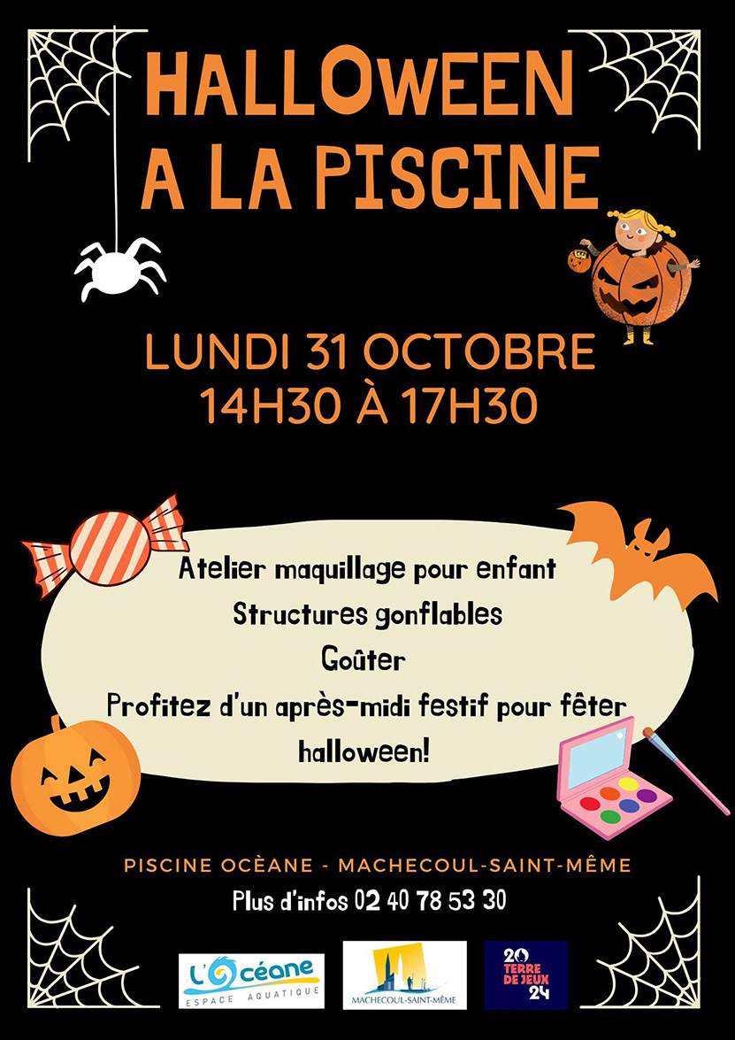 Piscine océane Halloween Machecoul 31 octobre 2022