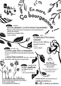 Programme de la distillerie en mars