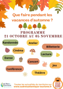 programme animations vacances automne 2023 Sud Retz Atlantique Communauté