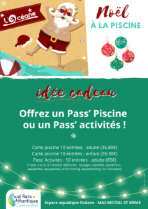 Noel a la piscine - idée cadeaux Sud Retz Atlantique