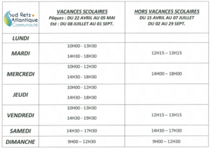 horaires espace aquatique le Chateau d'O à legé - Sud Retz Atlantique Communauté