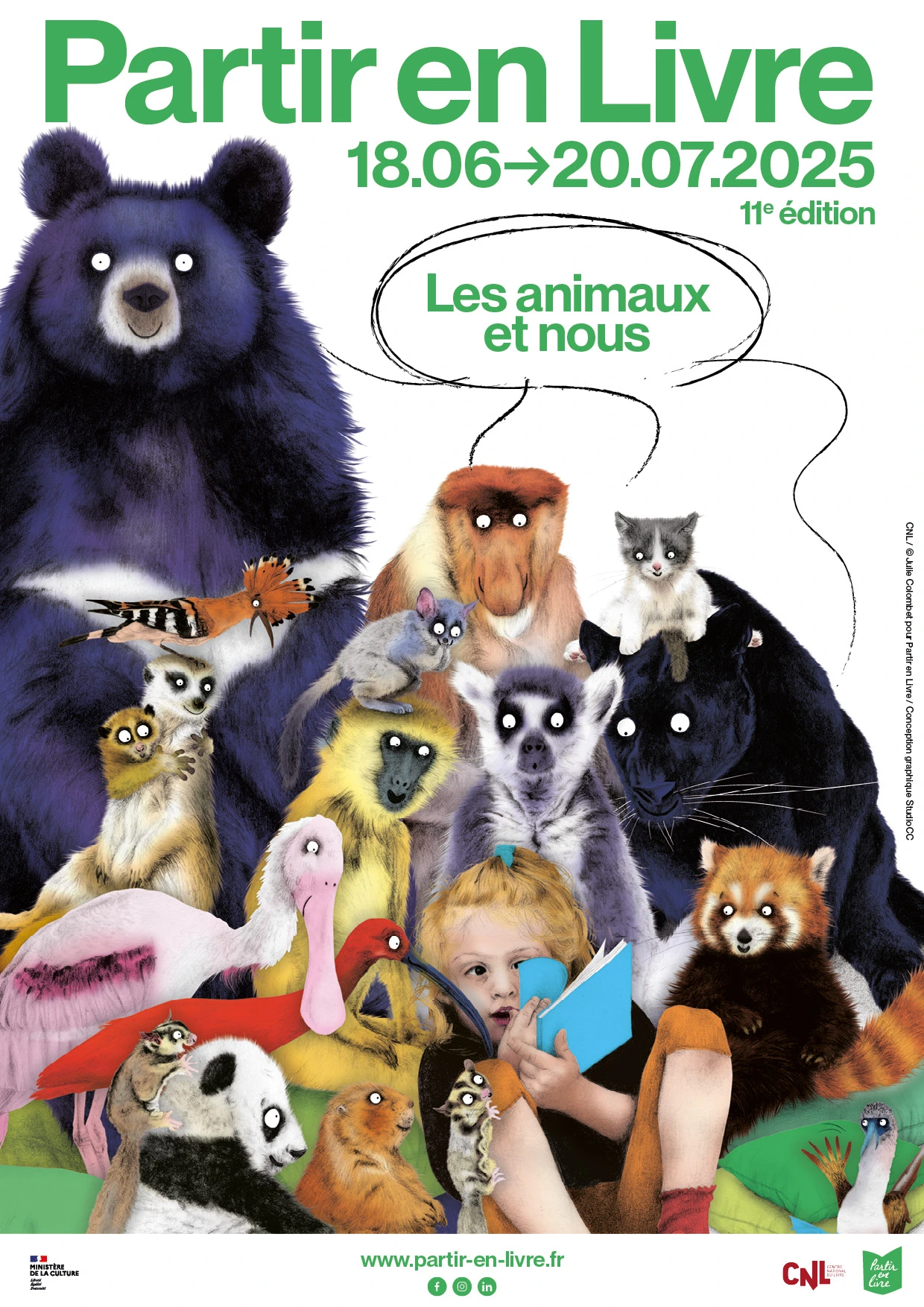 Affiche du festival Partir en livre du 18 juin au 20 juillet